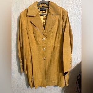 NWT Pamela McCoy Fawn Colored Trench Coat, Fully Lined, Side Pockets, Western,1X